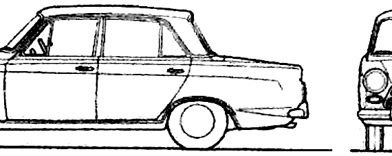 Ford Cortina Mk.I 4-Door (1964) - Форд - чертежи, габариты, рисунки автомобиля