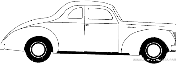 Ford Coupe (1940) - Форд - чертежи, габариты, рисунки автомобиля