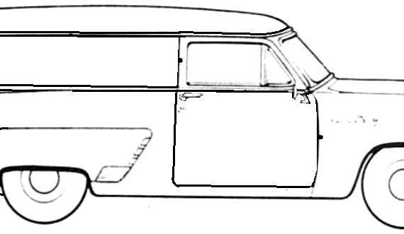 Ford Courier (1953) - Форд - чертежи, габариты, рисунки автомобиля