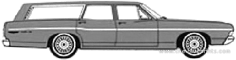 Ford Custom 500 Ranch Wagon (1968) - Форд - чертежи, габариты, рисунки автомобиля