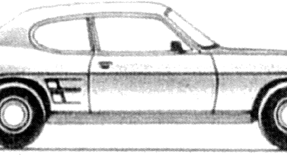 Ford E Capri Mk.I (1973) - Форд - чертежи, габариты, рисунки автомобиля
