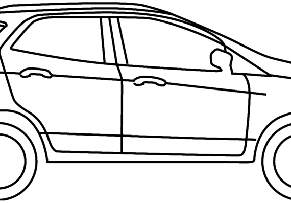 Ford EcoSport (2013) - Форд - чертежи, габариты, рисунки автомобиля