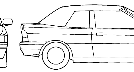 Ford Escort Mk.V Cabriolet (1994) - Форд - чертежи, габариты, рисунки автомобиля