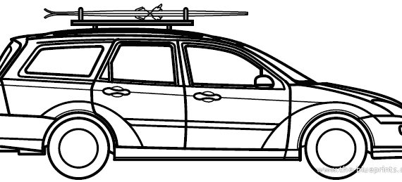 Ford Focus Wagon (2000) - Форд - чертежи, габариты, рисунки автомобиля