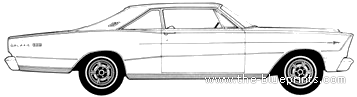 Ford Galaxie 500 2-Door Hardtop (1966) - Ford - drawings, dimensions, pictures of the car