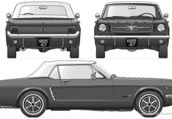 Ford Mustang 289 Convertible (1965) - Ford - drawings, dimensions, pictures of the car