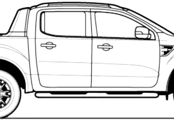 Ford Ramger (2013) - Форд - чертежи, габариты, рисунки автомобиля