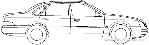 Ford Scorpio 4-Door (1994) - Форд - чертежи, габариты, рисунки автомобиля