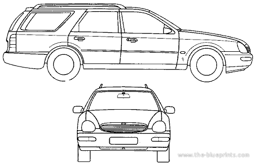 Ford Scorpio Estate (1994) - Форд - чертежи, габариты, рисунки автомобиля