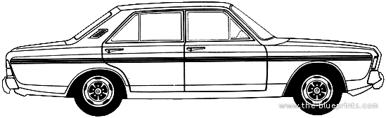 Ford Taunus 20M P7B RS (1969) - Форд - чертежи, габариты, рисунки автомобиля