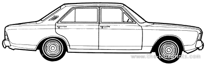 Ford Taunus P7 17M 4-Door - Форд - чертежи, габариты, рисунки автомобиля