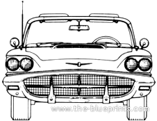 Ford Thunderbird (1959) - Форд - чертежи, габариты, рисунки автомобиля