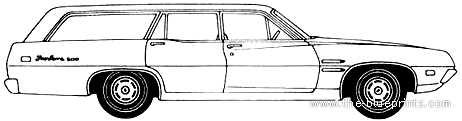 Ford Torino Station Wagon (1970) - Форд - чертежи, габариты, рисунки автомобиля