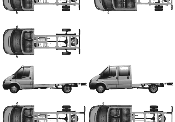 Ford Transit Chassis - Форд - чертежи, габариты, рисунки автомобиля