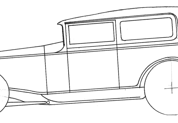 Ford Tudor (1931) - Форд - чертежи, габариты, рисунки автомобиля