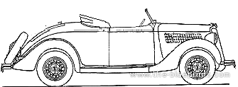 Ford V8 Model 48 Roadster (1938) - Ford - drawings, dimensions, pictures of the car