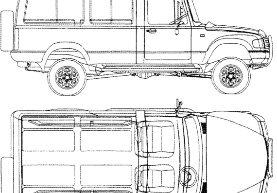GAZ-23081 Ataman - ГАЗ - чертежи, габариты, рисунки автомобиля