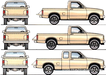 GMC S-15 Sierra Classic (1989) - LMC - drawings, dimensions, pictures of the car