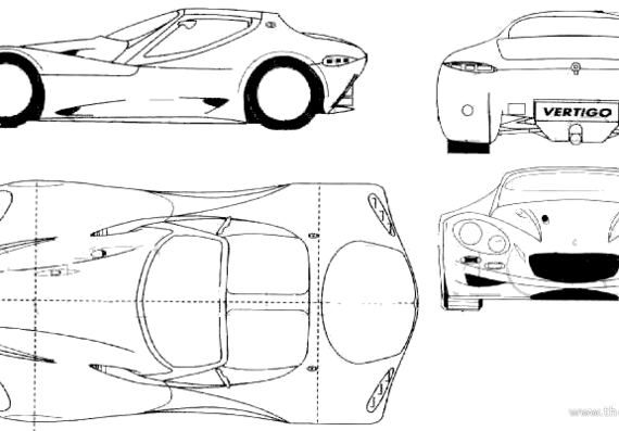 Gillet Vertigo - Разные автомобили - чертежи, габариты, рисунки автомобиля