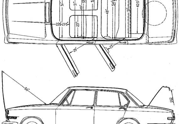 Glas 1700 (1964) - Разные автомобили - чертежи, габариты, рисунки автомобиля