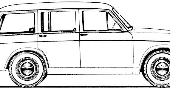 Hillman Minx Series I Estate (1956) - Разные автомобили - чертежи, габариты, рисунки автомобиля