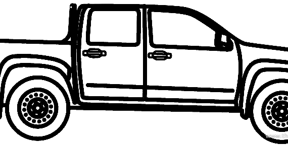 Holden Colorado Crew Cab (2009) - Холден - чертежи, габариты, рисунки автомобиля