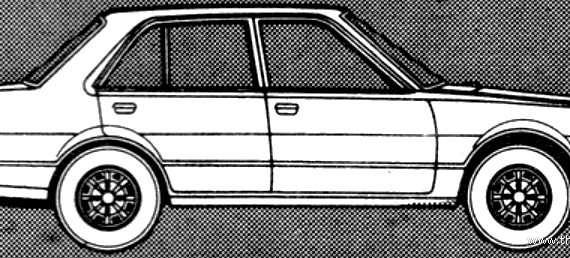 Honda Accord 4-Door (1980) - Хонда - чертежи, габариты, рисунки автомобиля
