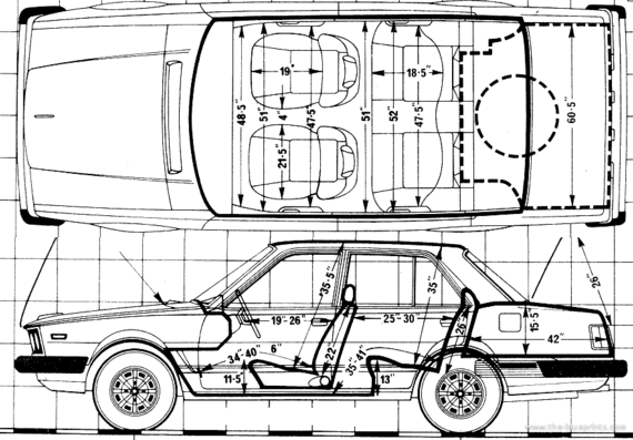 Honda Accord EX 4-Door (1980) - Honda - drawings, dimensions, pictures of the car