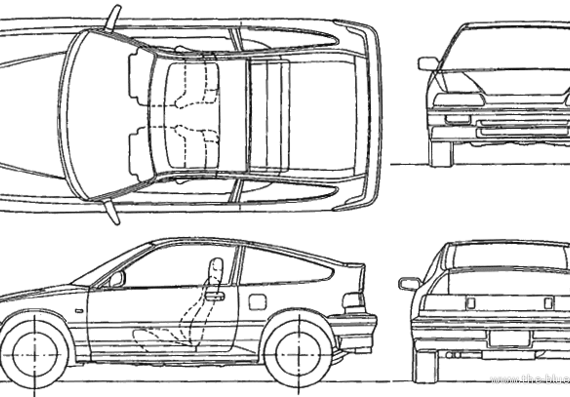 Honda CRX - Honda - drawings, dimensions, pictures of the car