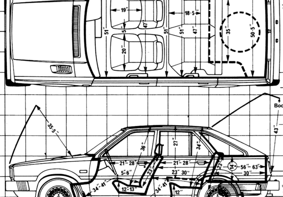Honda Quintet (1981) - Хонда - чертежи, габариты, рисунки автомобиля