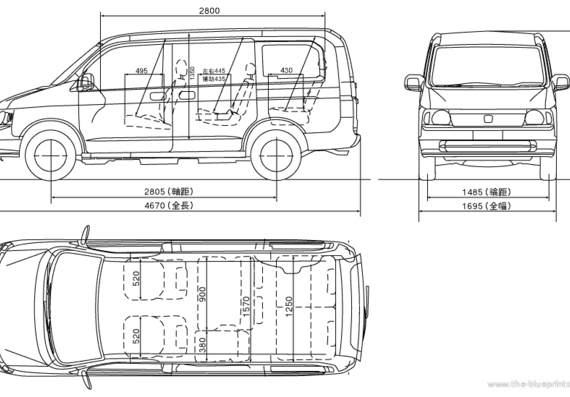 Honda Stepwagen - Honda - drawings, dimensions, pictures of the car