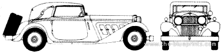 Horch 670 V12 (1932) - Разные автомобили - чертежи, габариты, рисунки автомобиля