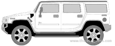 Hummer H2 (2003) - Hammer - drawings, dimensions, pictures of the car