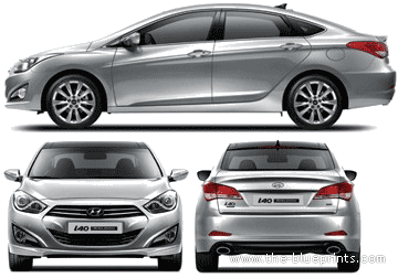 Hyundai i40 (2013) - Hyundai - drawings, dimensions, pictures of the car