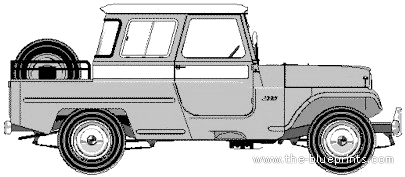 IKA Jeep JA-2 PB - ИКА - чертежи, габариты, рисунки автомобиля