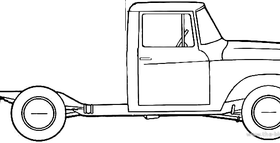 International C-120 4x4 (1961) - Разные автомобили - чертежи, габариты, рисунки автомобиля