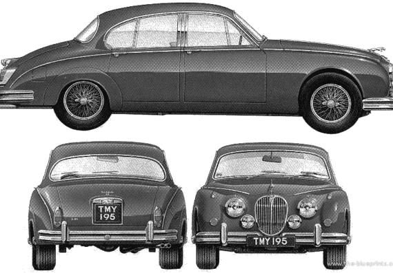 Jaguar Mark II Saloon (1959) - Ягуар - чертежи, габариты, рисунки автомобиля
