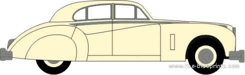 Jaguar Mark VII - Ягуар - чертежи, габариты, рисунки автомобиля