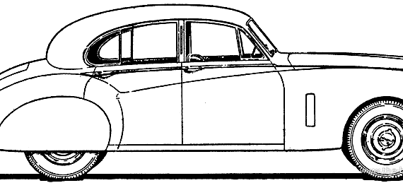 Jaguar Mark VII (1953) - Ягуар - чертежи, габариты, рисунки автомобиля