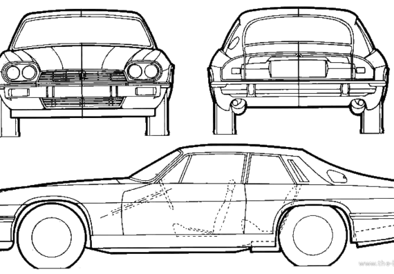 Jaguar XJS - Ягуар - чертежи, габариты, рисунки автомобиля