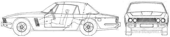 Jensen Interceptor Convertible (1974) - Дженсен - чертежи, габариты, рисунки автомобиля