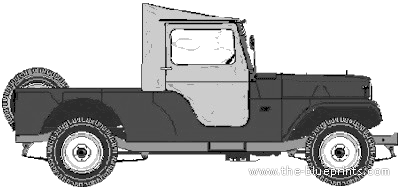Kaiser Jeep CJ6 - Кайзер - чертежи, габариты, рисунки автомобиля
