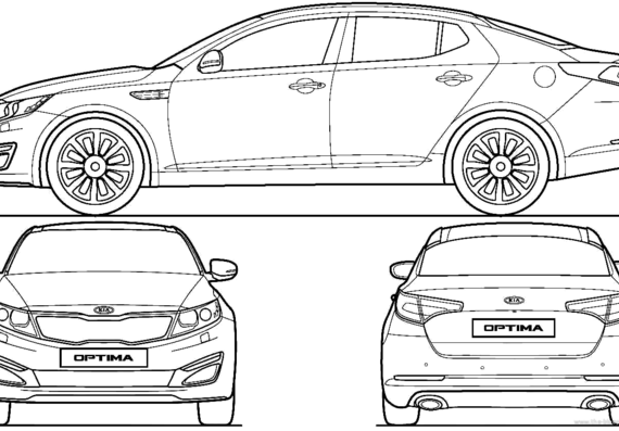 Kia Optima - K5 (2011) - Kia - drawings, dimensions, pictures of the car