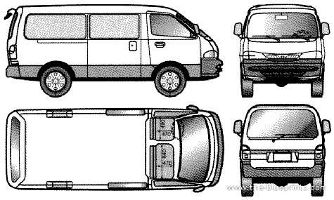 Kia Pregio (2005) - Киа - чертежи, габариты, рисунки автомобиля