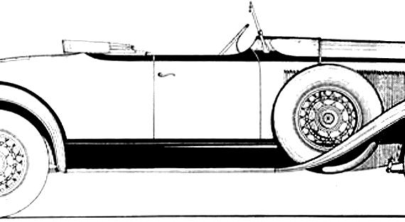 LaSalle Fleetwood Roadster (1931) - Разные автомобили - чертежи, габариты, рисунки автомобиля