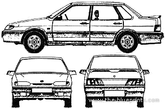 Lada Samara Forma - Лада - чертежи, габариты, рисунки автомобиля