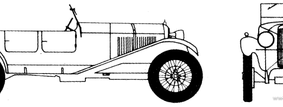 Lagonda Speed Model Touring Car (1929) - Разные автомобили - чертежи, габариты, рисунки автомобиля