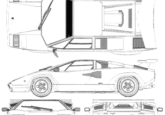 Lamborghini Countach 5000QV - Lamborghini - drawings, dimensions, pictures of the car