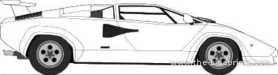 Lamborghini Countach LP500 (1985) - Ламборджини - чертежи, габариты, рисунки автомобиля