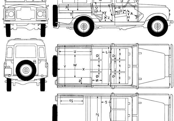 Land Rover 109 S2 Hard Top (1969) - Land Rover - drawings, dimensions, pictures of the car